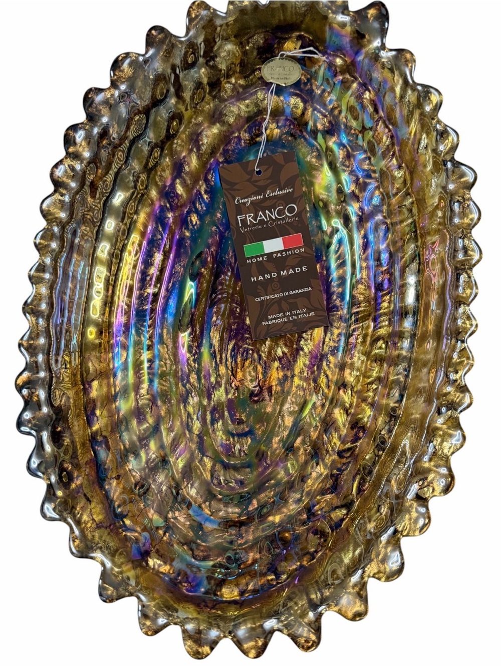 Franco Vetrerie e Cristallerie decorative glass bowl